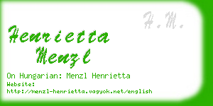 henrietta menzl business card